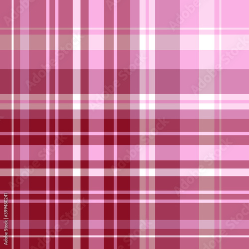 Seamless pattern in vine, pink and white colors for plaid, fabric, textile, clothes, tablecloth and other things. Vector image.