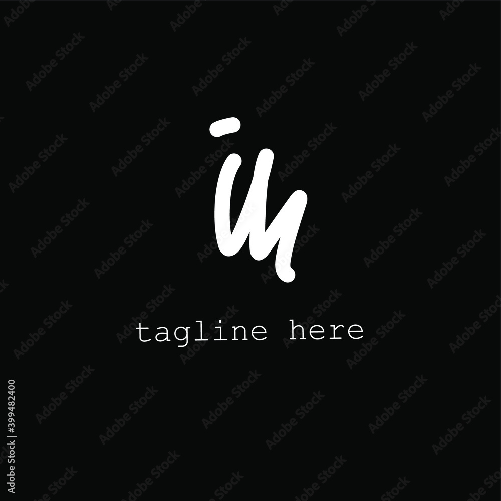 ih initial handwriting or handwritten logo for identity ih initial handwriting or handwritten logo for identity