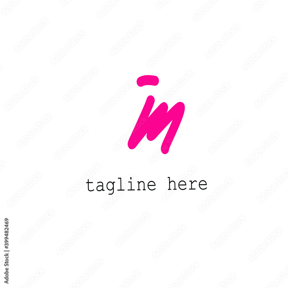 in pink handwritten logo for identity white background in pink handwritten logo for identity white background