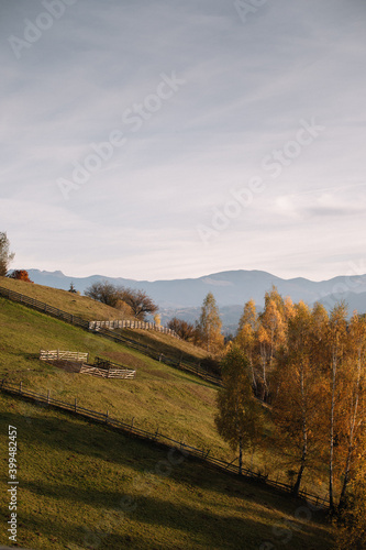 Rural autumn landscape with...