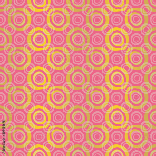 Geometric circle optical illusion seamless pattern. Modern stylish texture.