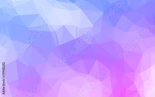 Light Pink, Blue vector abstract mosaic backdrop.