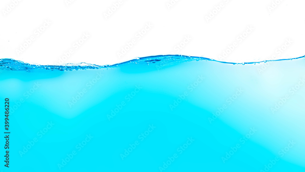Water splash with bubbles of air, isolated on the white background Water splash with bubbles of air, isolated on the white background