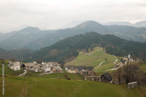 Small Mountain Village in Slovenia