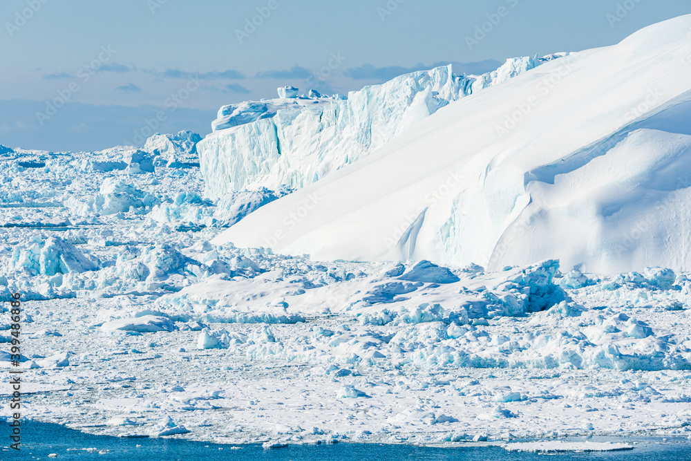 Icebergs at Ilulissat Fjord on the western coast of Greenland. Icebergs at Ilulissat Fjord on the western coast of Greenland.