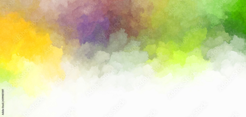 Fototapeta premium Watercolor painted background. Abstract Illustration wallpaper. Brush stroked painting. 2D Illustration.