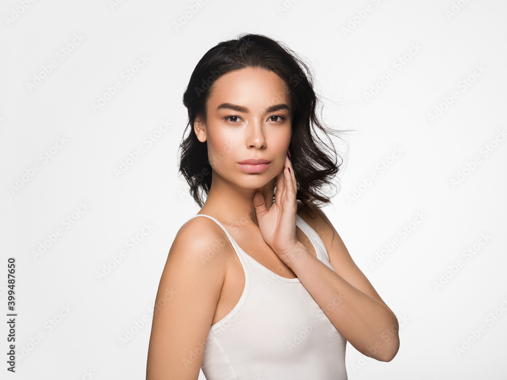 Beautiful asian woman healthy skin and hair portrait Beautiful asian woman healthy skin and hair portrait