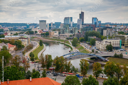 Cityscape with Vilnius downtown