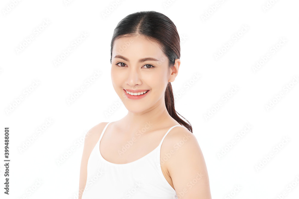 Beautiful Young asian Woman with Clean Fresh Skin, on Pink background, Face care, Facial treatment. Cosmetology, beauty and spa. Asian women portrait Beautiful Young asian Woman with Clean Fresh Skin, on Pink background, Face care, Facial treatment. Cosmetology, beauty and spa. Asian women portrait