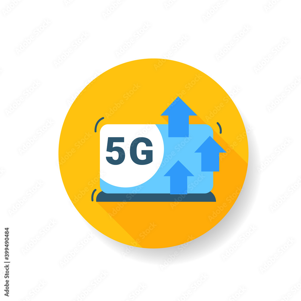 5g Internet Data Throughput Flat Icon Fifth Generation Web Bandwidth 5g-thailand-mobile-expo