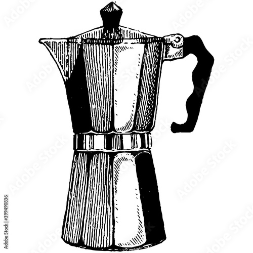 Hand drawn vintage black coffee theme illustrations isolated on white background. RGB EPS 10 vector elements set.