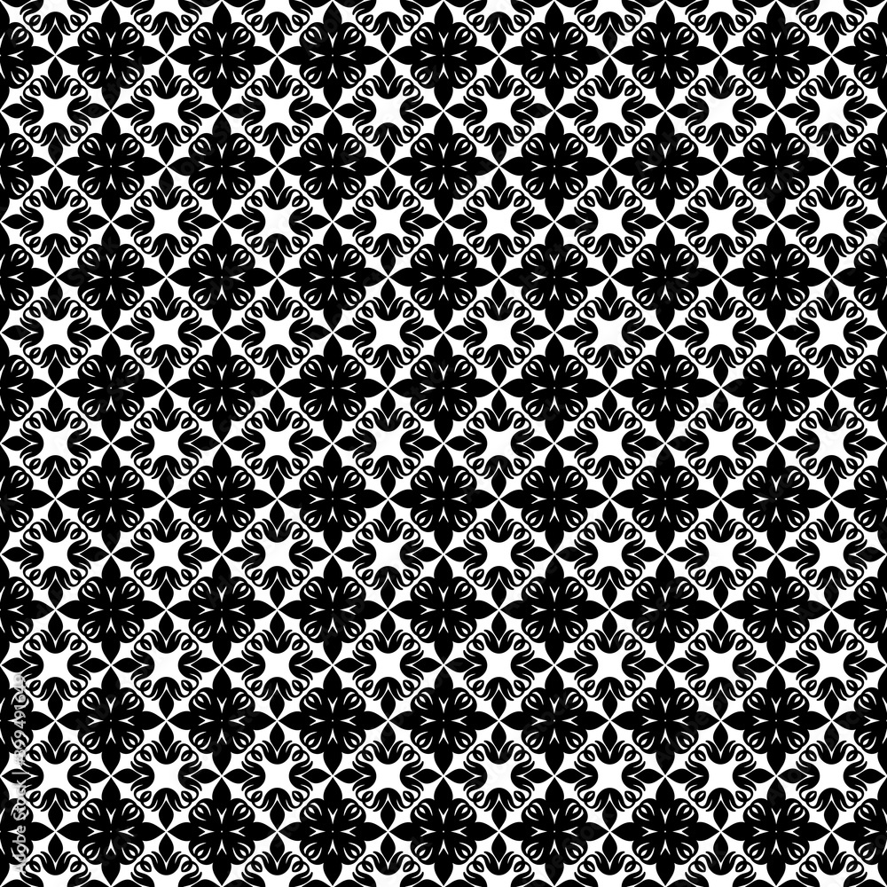 black and white seamless floral pattern. template, cover, print. black and white seamless floral pattern. template, cover, print.