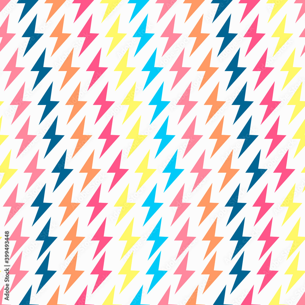Flash retro colorful seamless vector pattern