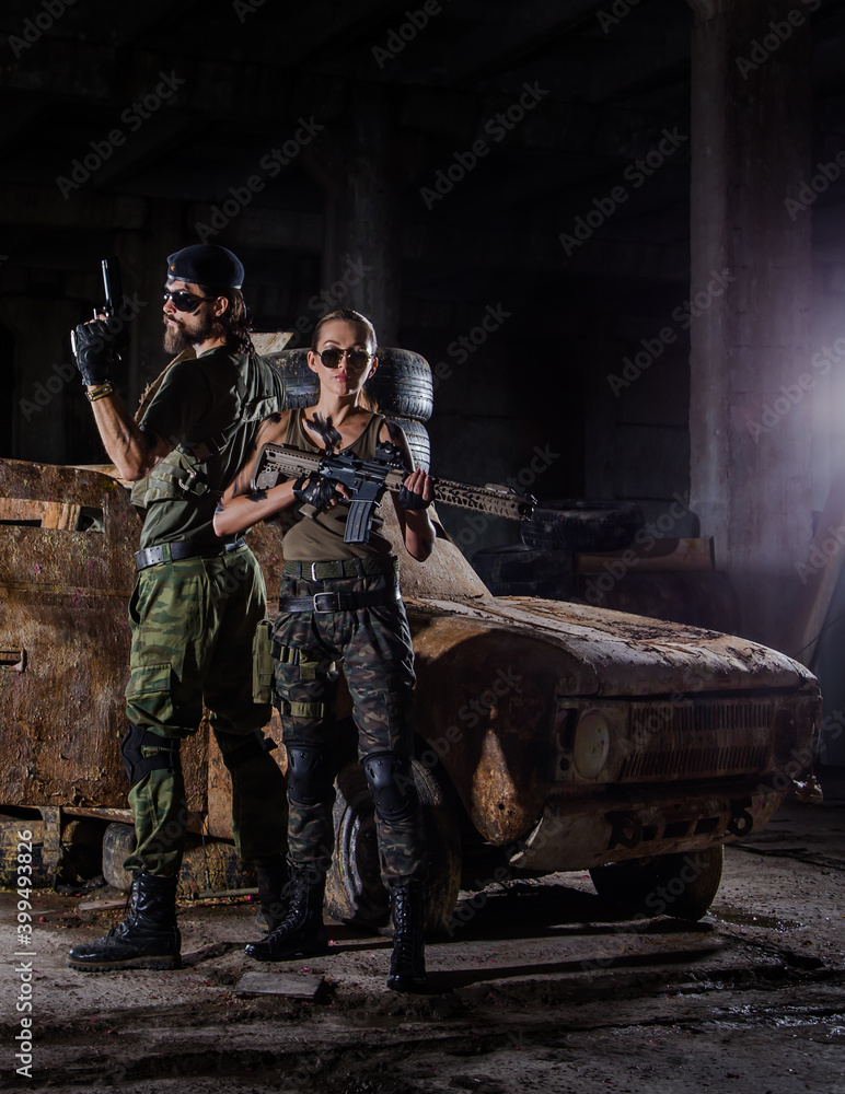 Fototapeta premium Soldier. Revolutionary. The character