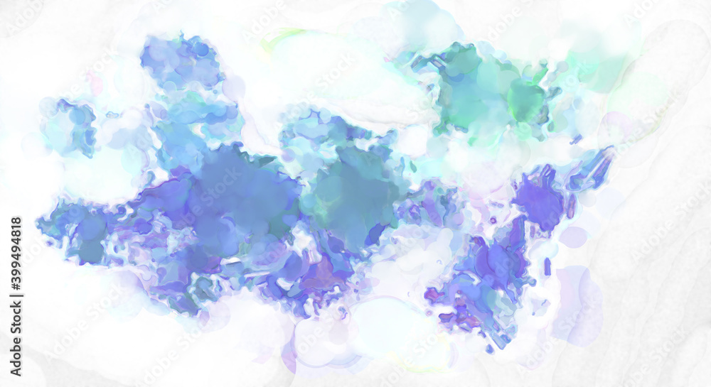 Obraz premium Soft watercolor wallpaper. Artistic painting with softly brushed colors. Pastel colors dabbed background. Painted abstract wall art.