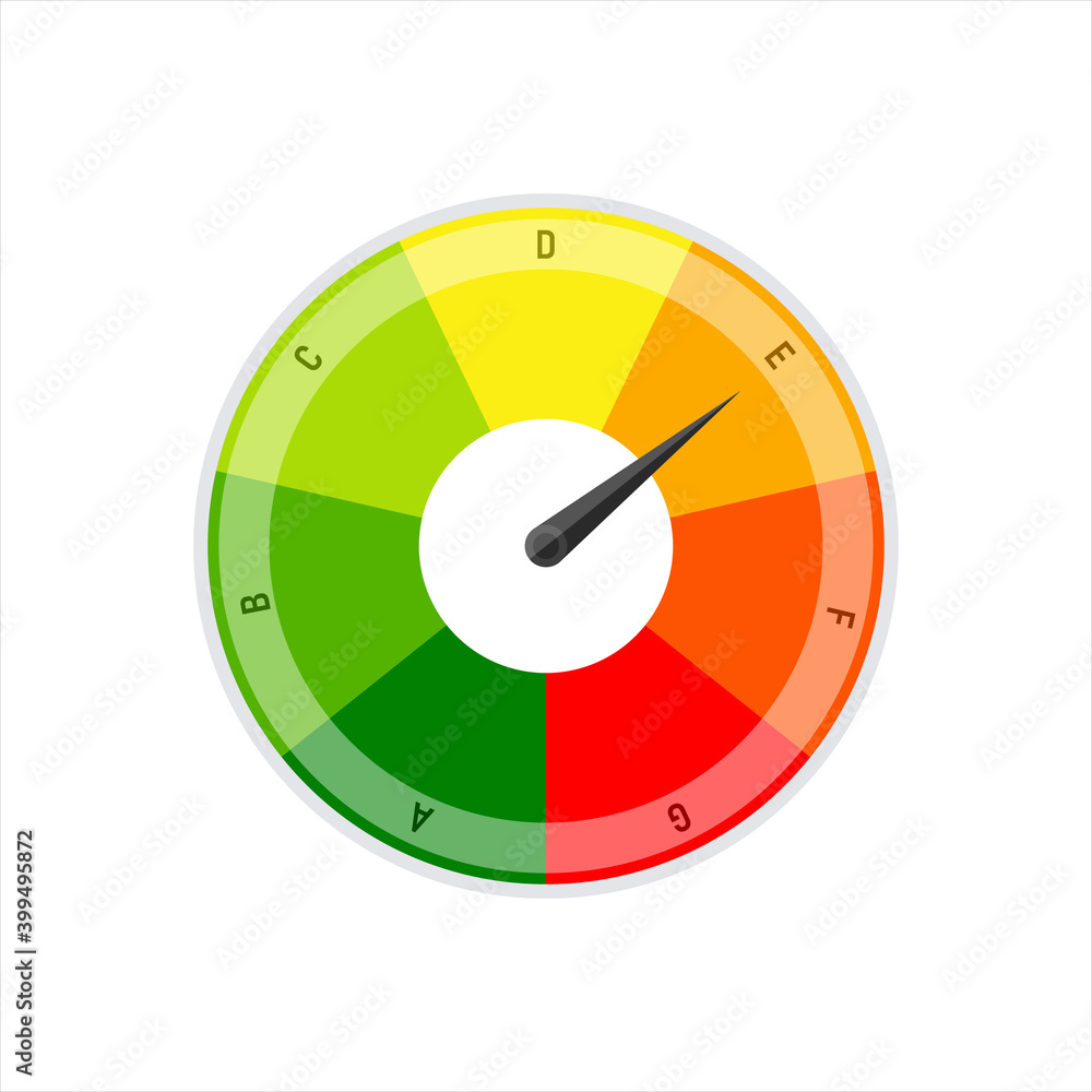 European efficiency rating. Vector illustration. European efficiency rating. Vector illustration.