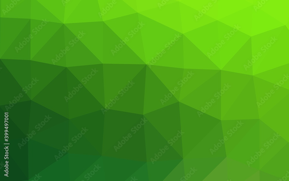 Obraz premium Light Green vector blurry triangle texture.