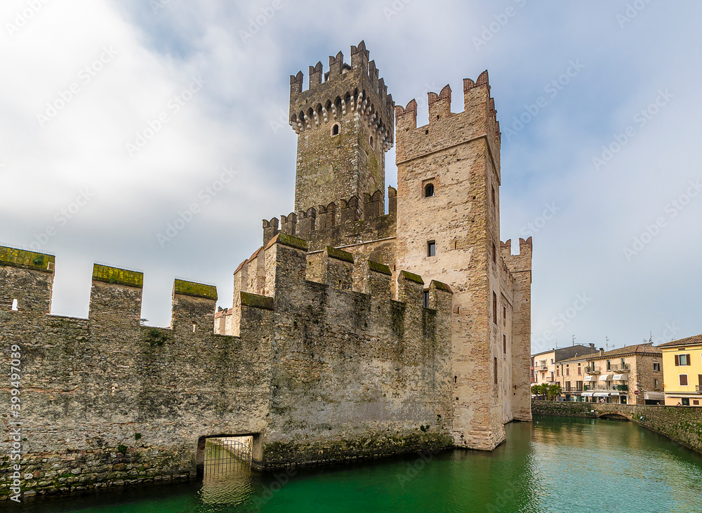 Sirmione Castle view in Italy.