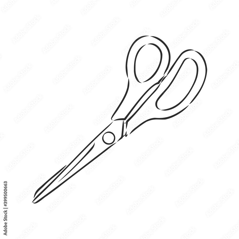 Doodle style scissors illustration. Scissors vector sketch illustration Doodle style scissors illustration. Scissors vector sketch illustration
