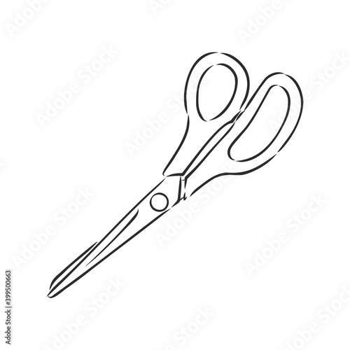 Doodle style scissors illustration. Scissors vector sketch illustration
