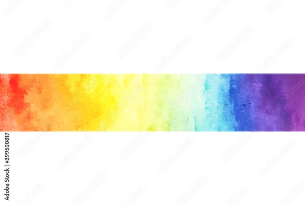 Obraz premium 美しい水彩の虹色バー
