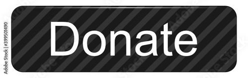 Donate Button on white background - illustration