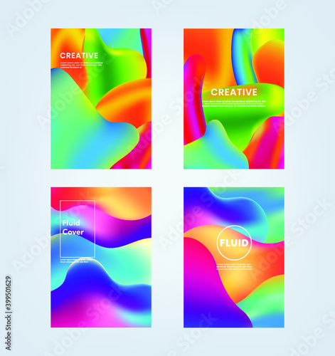 gradient fluid cover design background