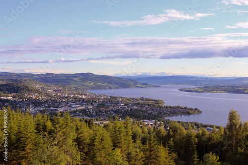 the town of gjøvik by lake mjøsa