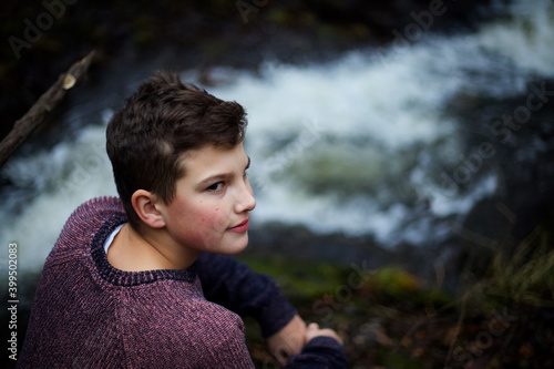 Young boy posing in Nature  photo