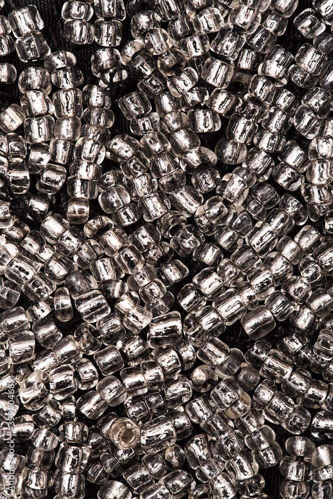 macro heap of silver beads macro heap of silver beads