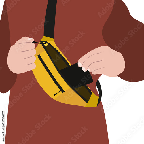 Vászonkép Yellow fanny pack