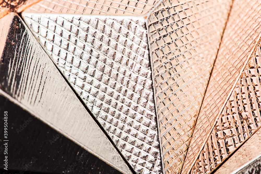 Obraz premium Macro texture of metallic pyramid