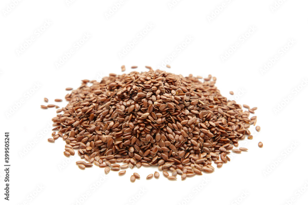 Seeds of flax isolated on a white background Seeds of flax isolated on a white background