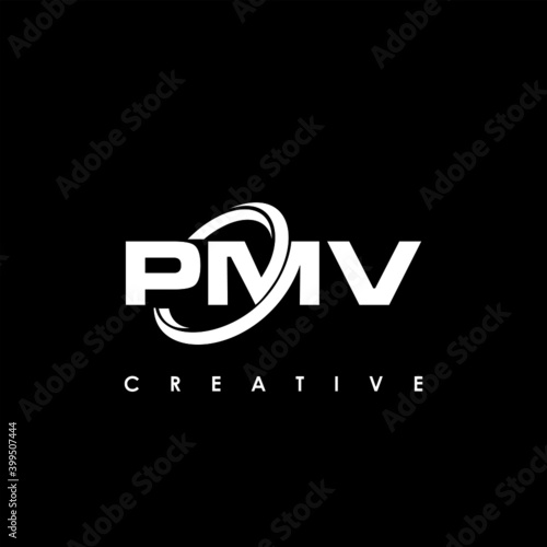 PMV Letter Initial Logo Design Template Vector Illustration photo