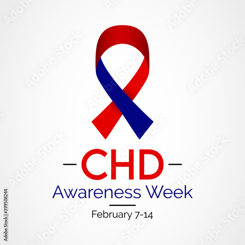 Vector illustration on the theme of Congenital Heart Defect Awareness Week observed each year during February 7–14 to promote awareness and education about congenital heart defects (CHDs).