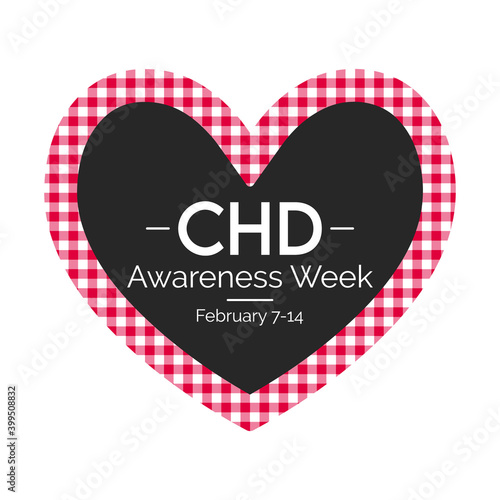 Vector illustration on the theme of Congenital Heart Defect Awareness Week observed each year during February 7–14 to promote awareness and education about congenital heart defects (CHDs).