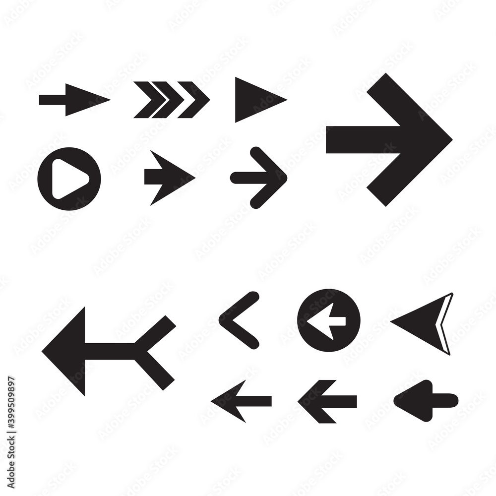 Arrow icon set isolated on background. Trendy vector collection. Different arrow icons in flat style. Creative arrows template for web site, app, graphic design, ui and logo. Arrow vector symbol Arrow icon set isolated on background. Trendy vector collection. Different arrow icons in flat style. Creative arrows template for web site, app, graphic design, ui and logo. Arrow vector symbol