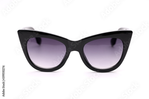 Black sunglasses on white background. Sun protection © megaflopp