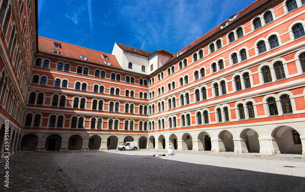 Courtyard of the Seminary in Burggasse Graz. Graz is the capital of federal state of Styria and the second largest city in Austria