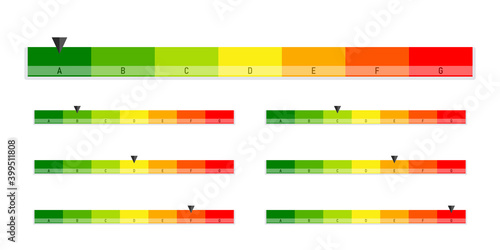 European efficiency rating. Vector illustration.