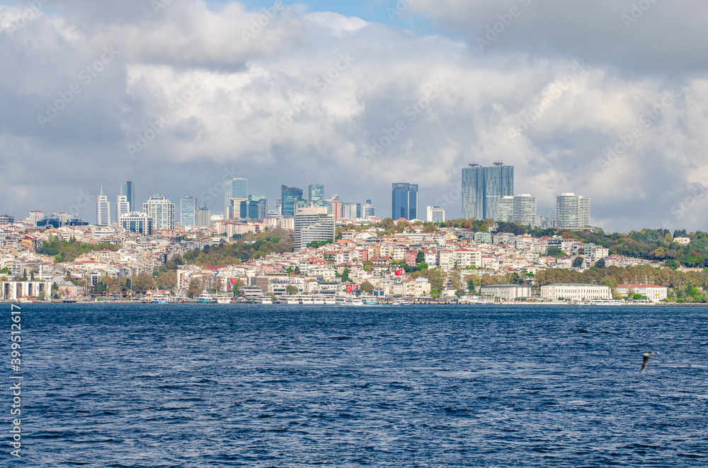 View of Istanbul from the gulf (Turkey)