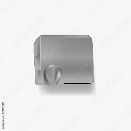 PrintWall hand dryer, dispensers with soap and paper towel.