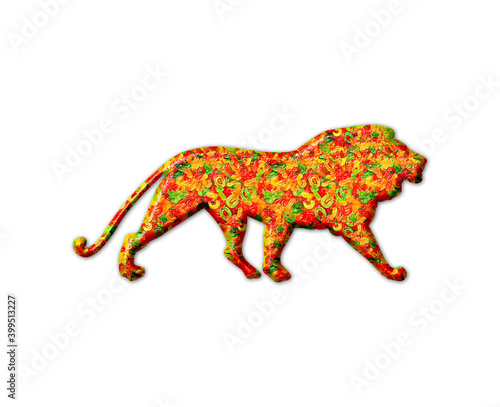 Lion wild zodiac astrology animal Jellybeans Yummy sweets Colorful illustration  jelly Icon logo symbol