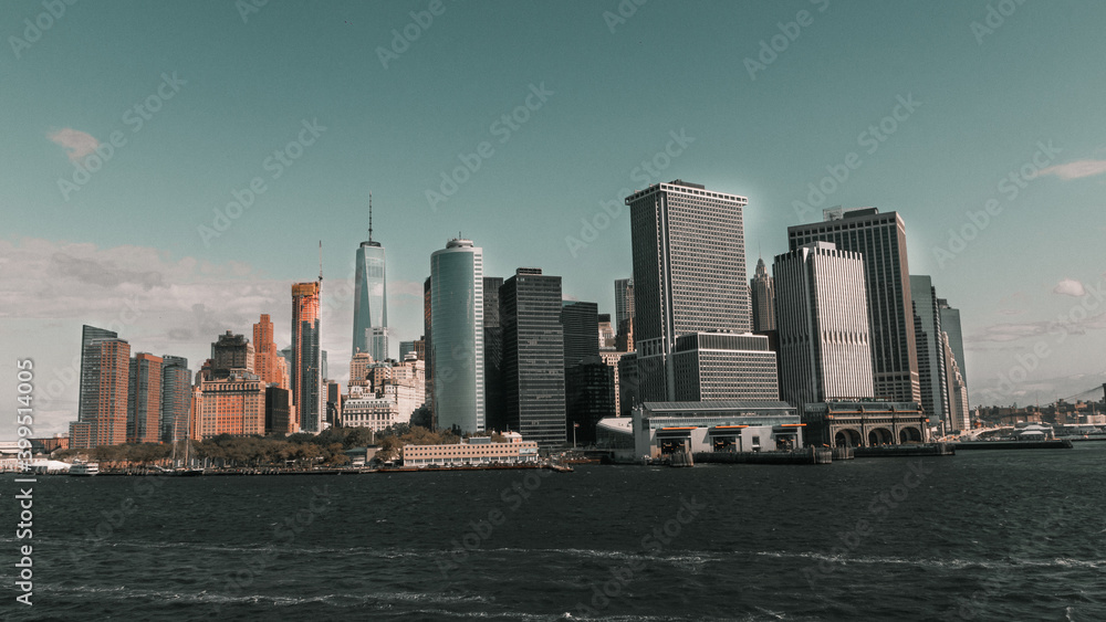 View of new york from the river. View of new york from the river.