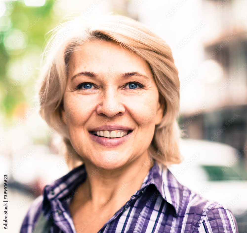 portrait of elderly blonde woman portrait of elderly blonde woman