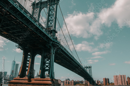 Typical postcard of the brooklyn bridge. In New York City. © fernando