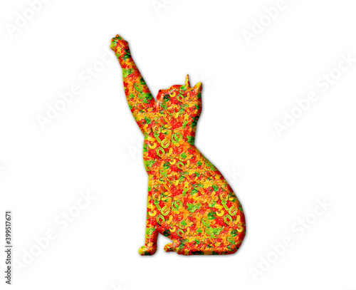 Cat Kitten pet Animal Jellybeans Yummy sweets Colorful illustration, jelly Icon logo symbol
