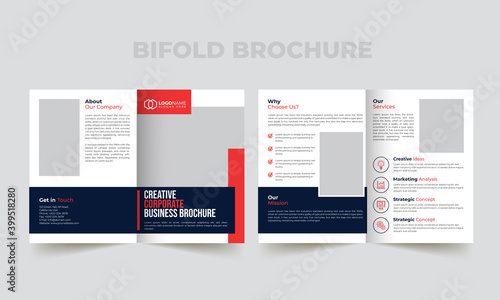 Corporate Bifold Brochure Template Design