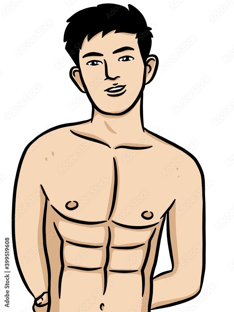 cartoon cute man on white background cartoon cute man on white background