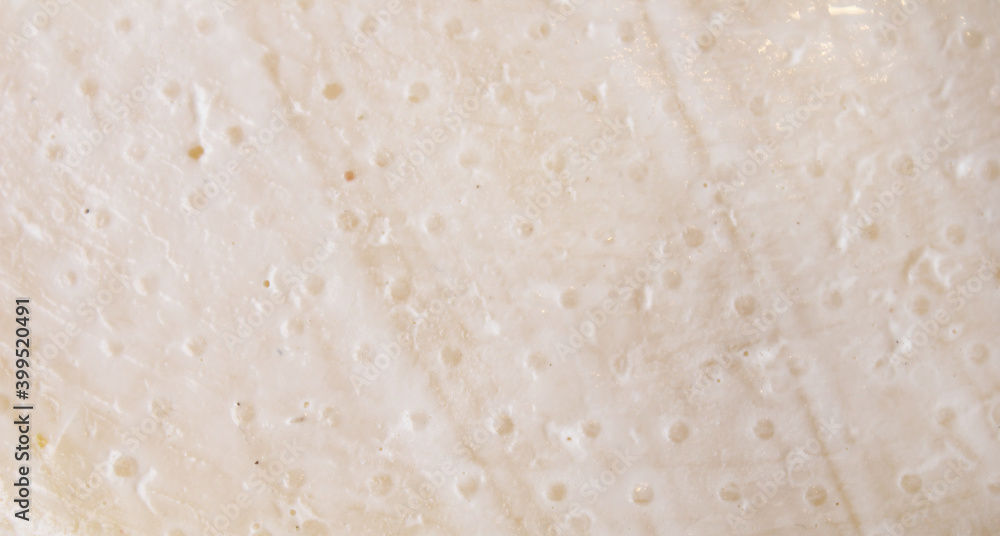 custom made wallpaper toronto digitalFarmer's cheese crust of cheese with grains inside. texture as hand-made cheeses ripen. orange white green solid background, cheese mold